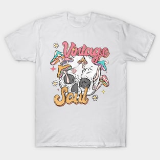 "Vintage Soul" Skull & Mushrooms T-Shirt